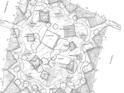 Gårdhaven oversigtsbillede - Byfornyet i 1994